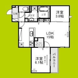 Clashist細井川の物件間取画像